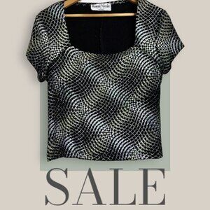 😎Vintage RONNI NICOLE Sparkly Dress Top-Womens Large